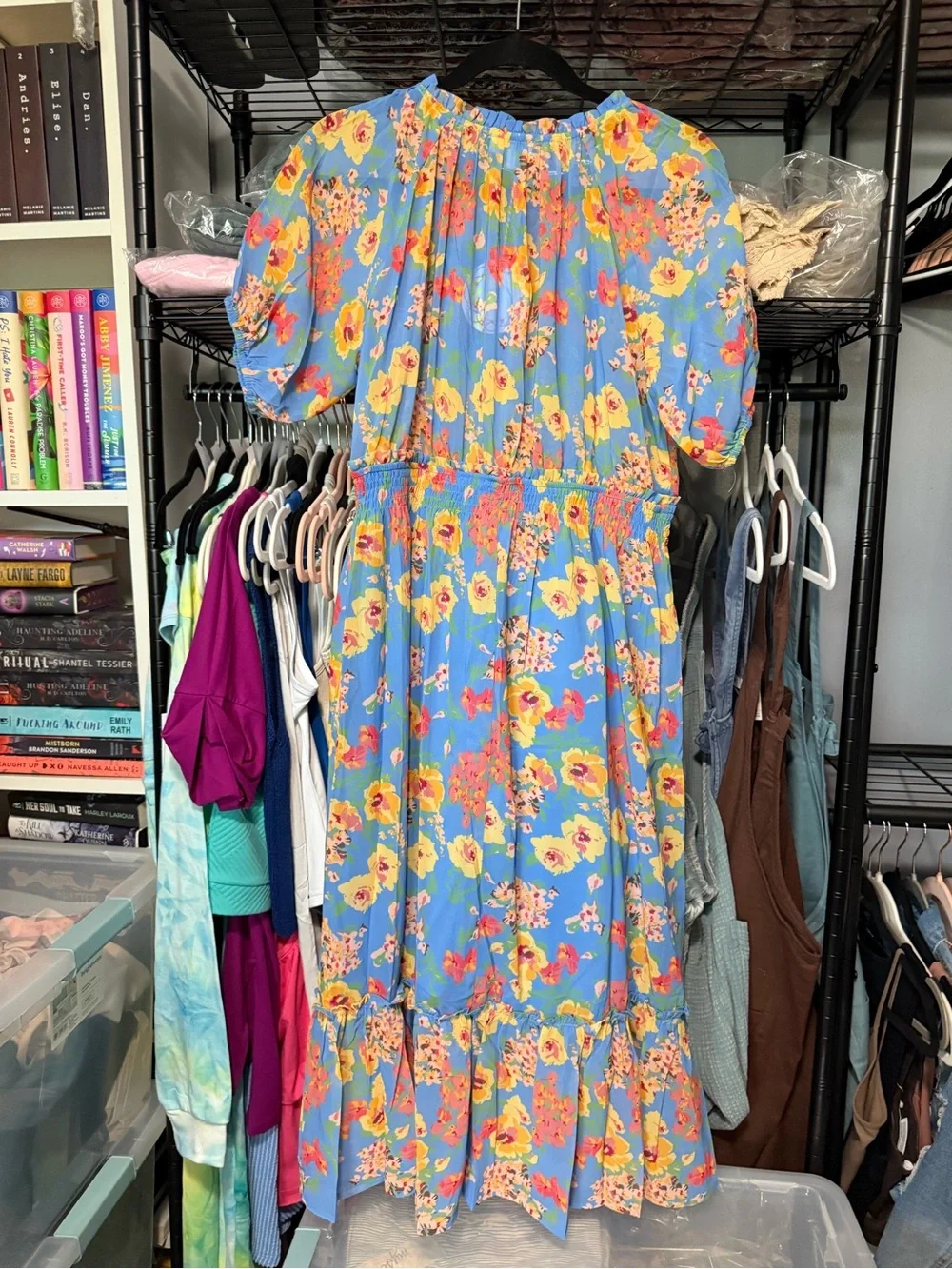 Umgee Floral Cottagecore Midi Dress Medium - Picture 3 of 4